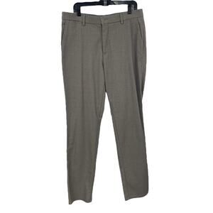 NWT Ballin Cotton Blend Brown Mini Houndstooth Print Dress Pants Mens 35
